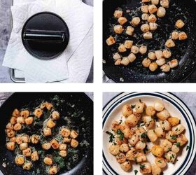 sauteed bay scallops, Saut ed or seared bay scallops step by step instructions