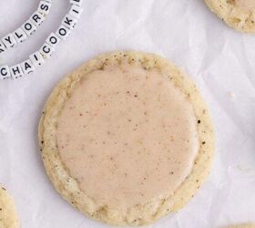 raspberry mousse, Taylor Swift Chai Cookies on parchment paper with friendship bracelets
