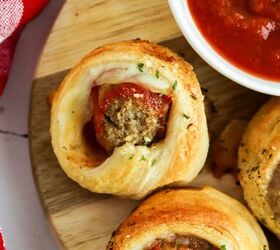 These meatballs are wrapped in a flaky, golden crescent roll (what could be better?!)