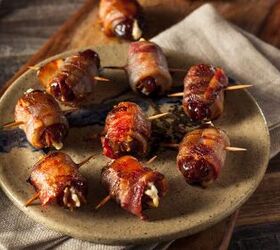Bacon Wrapped Dates | Stuffed Bacon Wrapped Date Recipe