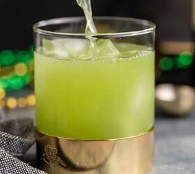 shamrock sour, Shamrock Sour bring Poured into a Lowball Glass