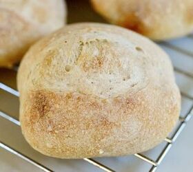 These crusty sourdough rolls are light, airy, & full of flavor