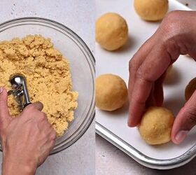 how to make ice cream cone cake pops easy dessert, Rolled cake pop balls placed on a tray before chilling