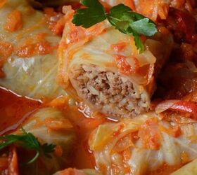 cabbage rolls stuffed cabbage rolls recipe, Close up image of Cabbage Rolls with one cut in half