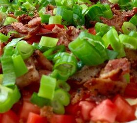 blt dip recipe bacon lettuce and tomato dip, Close up image of BLT Dip