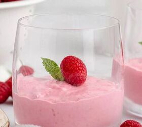 pistachio chocolate chip cookies, Raspberry Mousse without Gelatin in Glasses with mint Garnishing