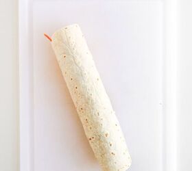 rainbow veggie pinwheels recipe easy and colorful, Vegetable filled tortilla rolled tightly into a wrap for pinwheels