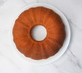 easter bundt cake recipe for spring celebrations, Easter bundt cake removed from the pan and placed on a serving plate