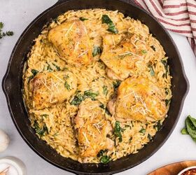 Creamy Chicken Orzo Bake (One-Pan Dinner)