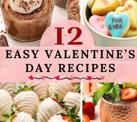 easy easter pistachio pudding dirt cups with oreos and peeps, Assorted easy Valentine s Day recipes displayed in a festive food collage