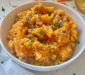 Garlic Brown Butter Mashed Carrots and Rutabaga