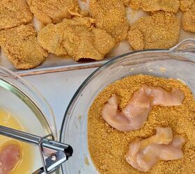 cornflake chicken strips with sweet chili honey and broccoli, Cornflake coated crispy chicken strips recipe