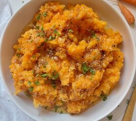 garlic brown butter mashed carrots and rutabaga, Rustic carrot and rutabaga mash with browned butter