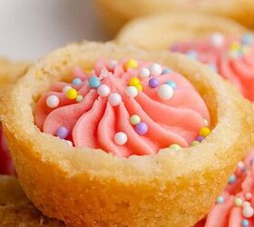 easter brownies, Easter Sugar Cookie Cups stacked on a platter