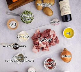 lamb stew crock pot, Crock Pot Lamb Stew Ingredients in a counter