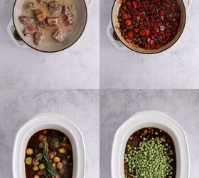 lamb stew crock pot, Crock Pot Lamb Stew being made in a skillet then put into a slow cooker