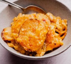 This Buffalo white bean potato bake is creamy, cheesy, and packed with bold flavor