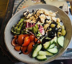 Chicken Salad Bowl With Rice, Avocado & Balsamic Dressing