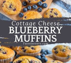 cottage cheese muffins cottage cheese blueberry muffin recipe, Cottage Cheese Muffins Pin with text overlay