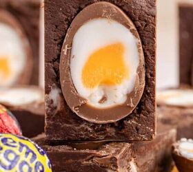 pork prime rib, Easter Fudge with Cadbury Creme Eggs stacked