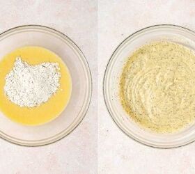 best lemon poppy seed muffins with sliced almonds, Folding dry ingredients into wet mixture gently to make muffin batter