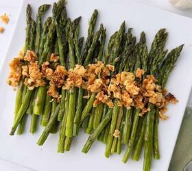 Roasted Asparagus With Lemon And Matzo Crumble