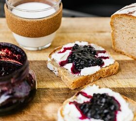 blueberry compote recipe easy homemade blueberry sauce, Blueberry compote in a jar and spread over toast