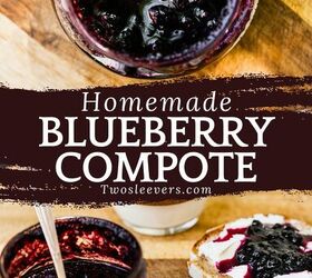 blueberry compote recipe easy homemade blueberry sauce, Blueberry Compote Pin with text overlay