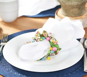 Set of 4 Beaded Napkin Rings by Valerie - image via QVC