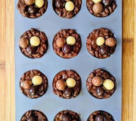 crunchy chocolate puffed rice easter cups 4 ingredients, Freeze for 90 minutes until firm