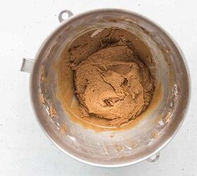 coconut sugar chocolate chip cookies with brown butter, dry ingredients to the wet ingredients and mix until a soft cookie dough forms for Coconut Sugar Chocolate Chip Cookies