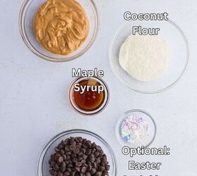 cashew butter reese s eggs gluten free and dairy free recipe, ingredients to make gluten free dairy free cashew butter reese egg easter treats