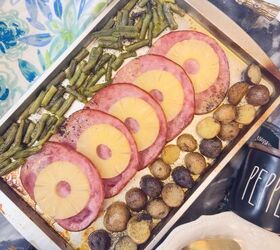 Serve up an easy dinner with this sheet pan ham with potatoes and green beans