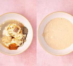 easy mexican caesar salad recipe with creamy lime dressing, Creamy Mexican Caesar dressing ingredients being whisked together with lime juice mayonnaise and spices until smooth