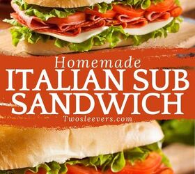 italian sub sandwich easy classic italian hoagie recipe, Italian Sub Sandwich Pin with text overlay