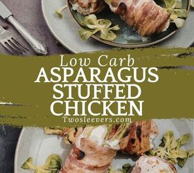 asparagus stuffed chicken thigh recipe keto stuffed chicken, Asparagus Stuffed Chicken Thighs Pin with text overlay