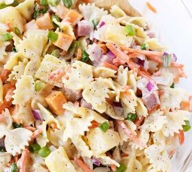 This sweet & tangy pasta salad is loaded with delicious flavor