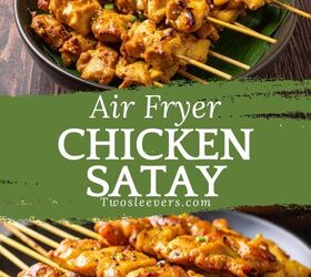 chicken satay recipe easy satay chicken, Chicken Satay Pin with text overlay