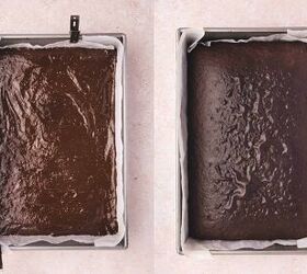 easy mexican chocolate cake recipe from cake mix, Pouring chocolate cake batter into a prepared baking pan and smoothing the surface before baking