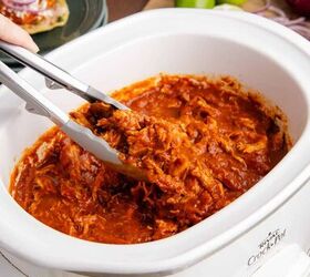 chicken tinga tostadas easy slow cooker recipe, Tostados de Tinga in a slow cooker