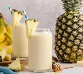 Pineapple Banana Smoothie With Coconut Milk
