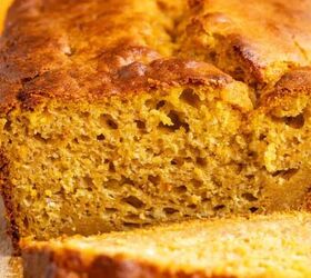 pineapple banana smoothie with coconut milk, Pumpkin Banana Bread on a Cutting Board