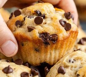 pineapple banana smoothie with coconut milk, Peanut Butter Banana Muffins with one being taken