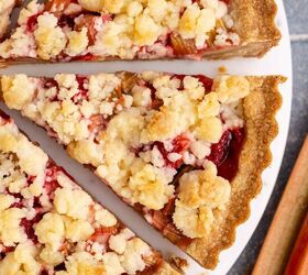 Strawberry Rhubarb Tart (with a Buttery, Pressed Shortbread Crust)