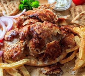chicken gyro recipe easy chicken gyros, A Chicken Gyro being assembled on parchment paper