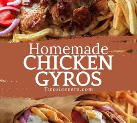 chicken gyro recipe easy chicken gyros, Chicken Gyros Pin with text overlay
