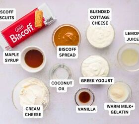 high protein no bake biscoff cheesecake