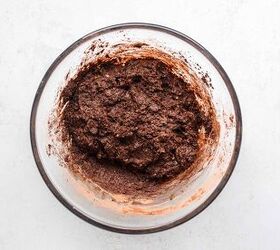 fudgy banana chocolate cookies soft easy banana cookies recipe, dry ingredients mixed into batter for fudgy banana chocolate cookies