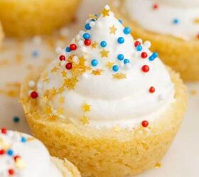chicken tinga bowl perfect for weekly meal prep, July 4th Cookie Cups on a serving tray with colorful sprinkles