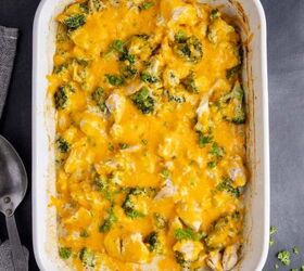 chicken tinga bowl perfect for weekly meal prep, Chicken Broccoli Casserole with Rice from above in the baking dish